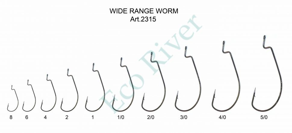 Крючок Fish Season Wide Range Worm №2/0 BN 5шт офсет. 2315-0042F