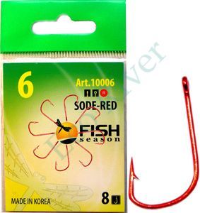 Крючок Fish Season Sode-ring №0.5 Red 10шт 10006-R005F