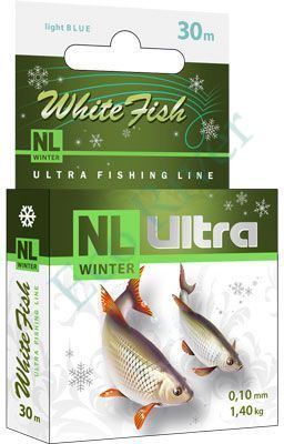 Леска Aqua NL Ultra White Fish белая рыба 0.18 30м