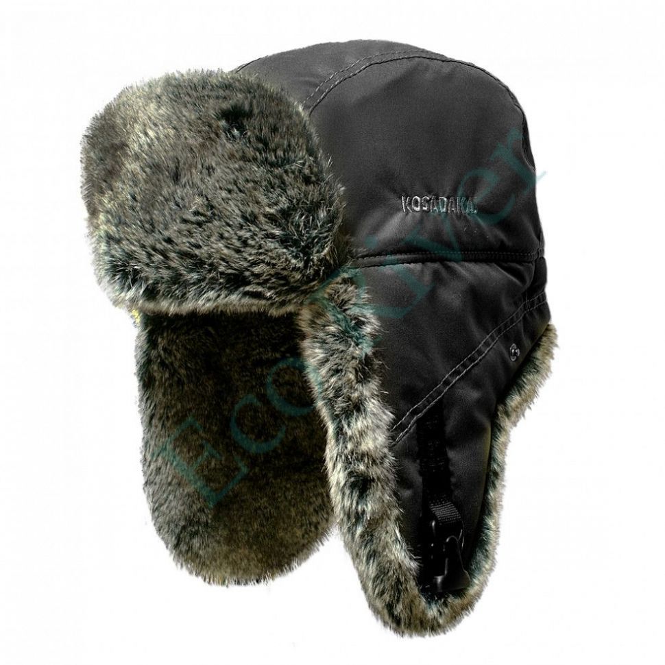 Шапка-ушанка "KOSADAKA" Arctic мех шиншилла черн. XL