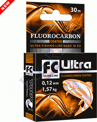 Леска Aqua FC Ultra Fluorocarbon Coated 0.12 30м