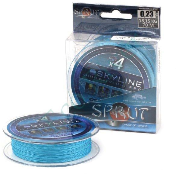 Леска плетенка Sprut Skyline Ice Braid Pro X 4 Cristal Blue 0.10 70м