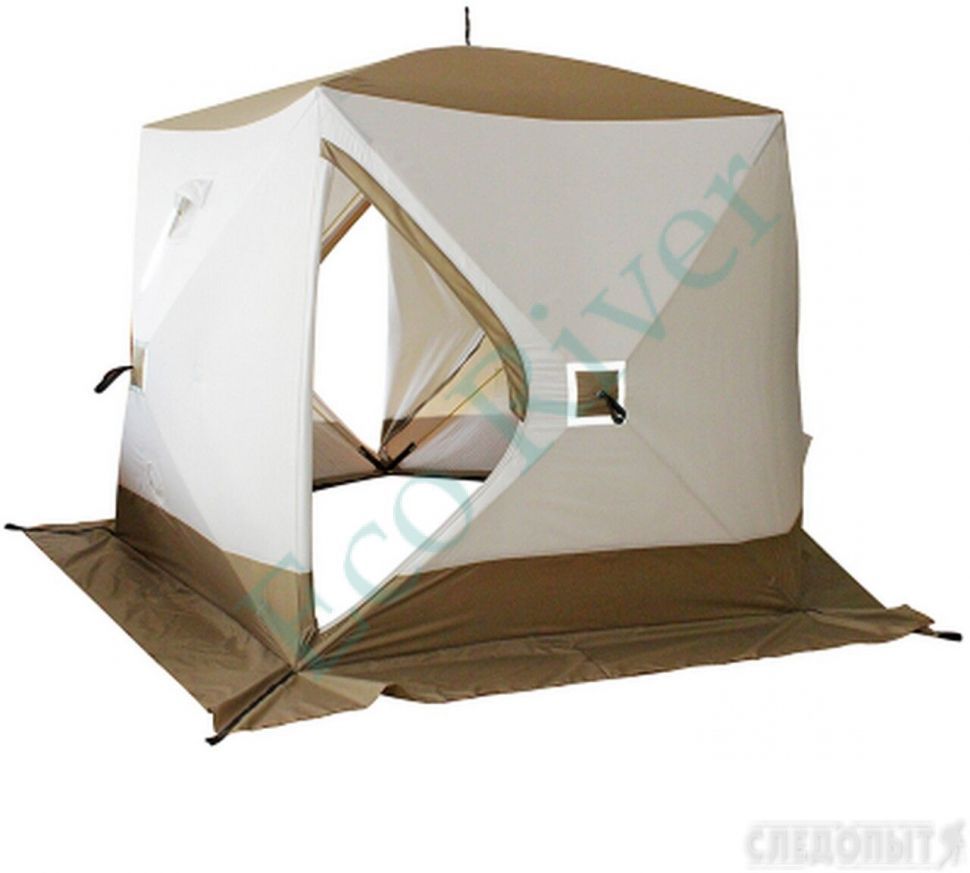 Палатка зимняя Следопыт Premium 5 стен (1,8х1,75 м), h-2,05 м, 5-ти местная, 3 слоя, цв. белый/оли