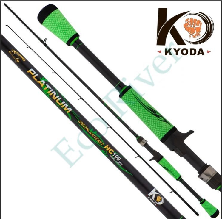 Спиннинг KYODA PLATINUM кастинговый, длина 1,95 м, тест 7-28 гр, carbon, штекер