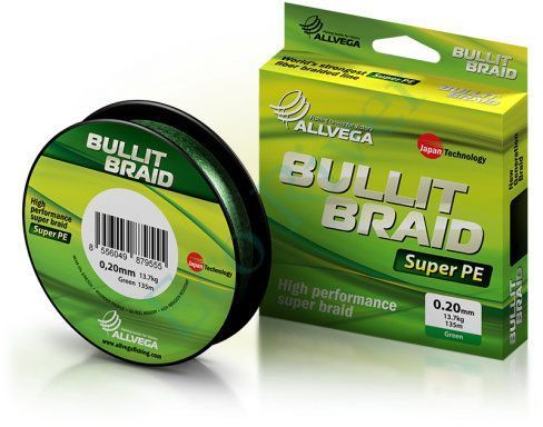 Плетеный шнур Allvega Bullit Braid dark green 0.20 92м