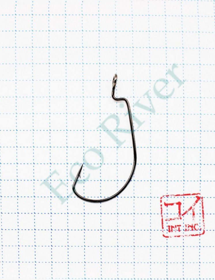 Крючок KOI WIDE RANGE WORM, размер 1 (INT), цвет BN, офсетный (10 шт.)/90/