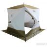 Палатка зимняя куб Следопыт Premium 1,8х1,8 м, 3-х местная, 3 слоя, цв. белый/олива