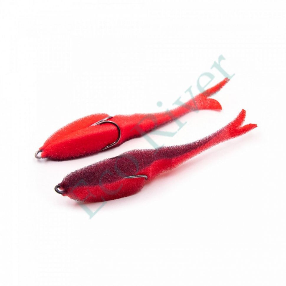 Поролоновая рыбка YAMAN Devious Minnow на двойнике, р. 135 мм, цвет 24 UV (5 шт.)