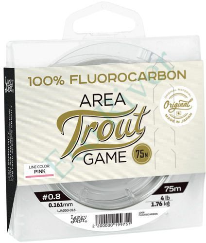 Леска Lucky John Area Trout Game Fluorocarbon Pink 0.20 75м