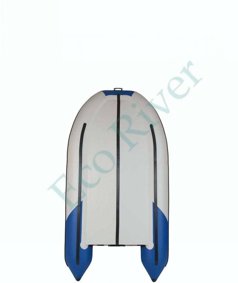 Лодка "Лоцман" М-330 НД (надув.дно низ.дав.) бело-синяя