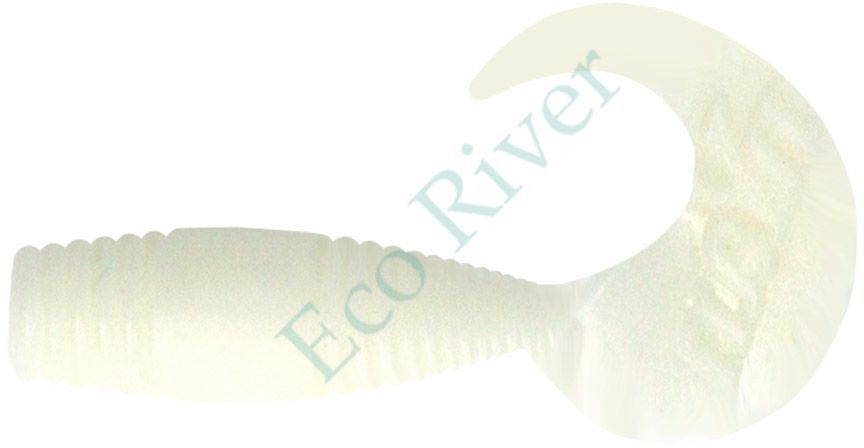 Твистер Yaman PRO Spry Tail, р.3 inch, цвет #01 - White (уп. 8 шт.)