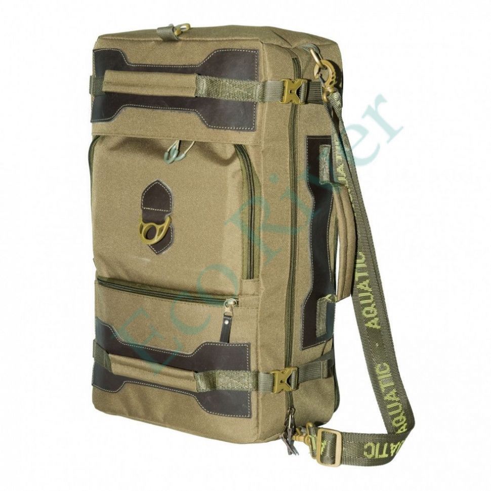 Сумка-рюкзак Aquatic С-27Х с кож. накладками хаки