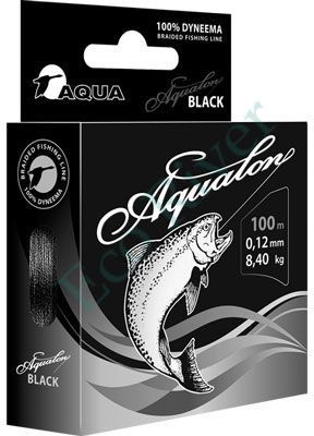 Плетеный шнур Aqua Aqualon black 0.25 100м