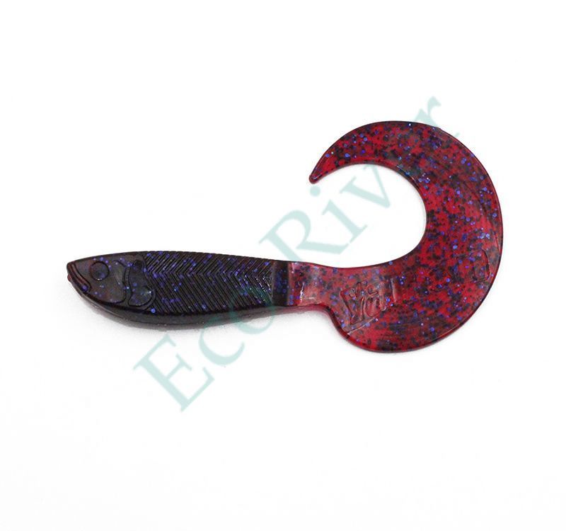 Твистер Yaman Mermaid Tail, р.3 inch цвет #04 - Grape (уп. 10 шт.)