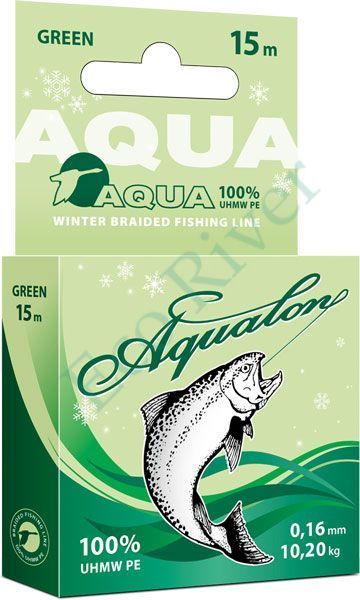 Леска плет. "AQUA" Aqualon Dark-Green 0.06 15м