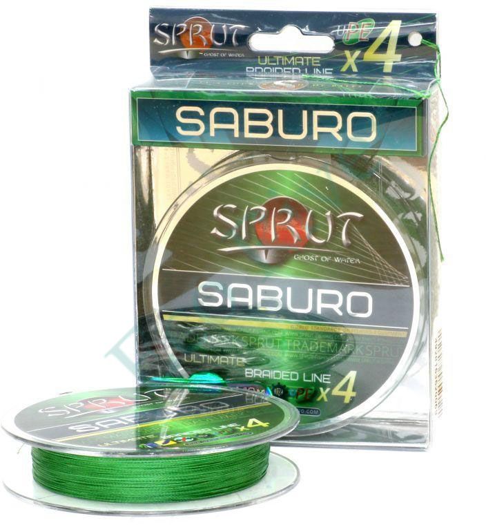 Плетеный шнур Sprut Saburo Soft Ultimate X4 dark green 0.14 140м