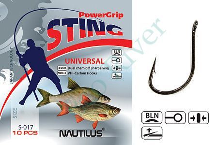 Крючок Nautilus Sting Universal S-017BLN №12 10шт