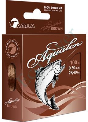 Плетеный шнур Aqua Aqualon brown 0.25 100м