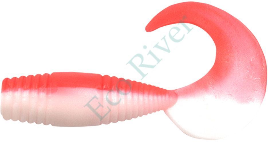 Твистер Yaman Pro Spry Tail, р.3 inch, цвет #27 - Red White (уп. 8 шт.)