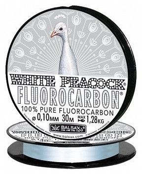Леска Balsax White Peacock флюорокарбон 0.14 30м