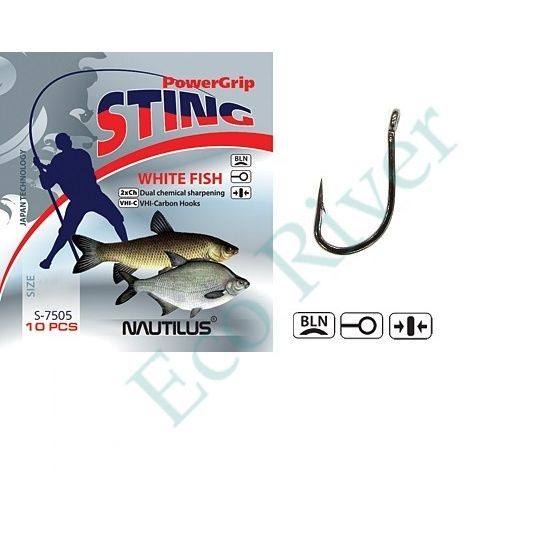 Крючок Nautilus Sting White Fish S-7505BLN №12 10шт