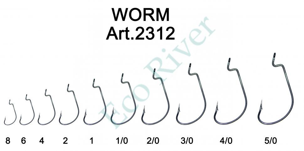 Крючок Fish Season Worm №3/0 BN 5шт офсет. 2312-0033F